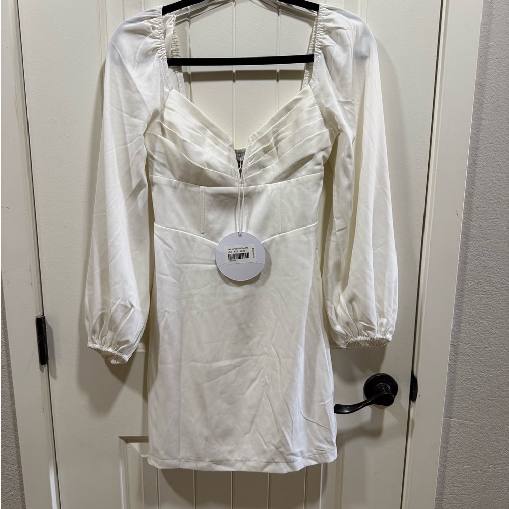 Princess Polly White Long Sleeve Dress